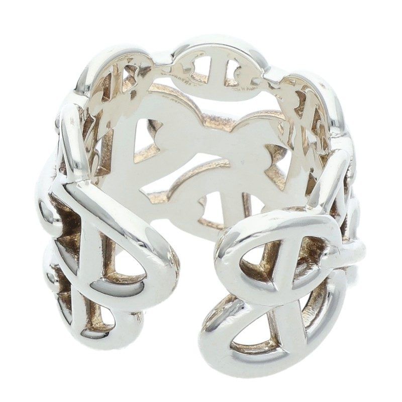 Hermes Chaine D'ancre Enchainee GM Silver Ring — view 2