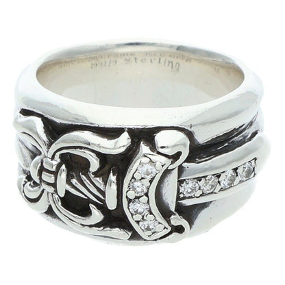 Chrome Hearts Dagger P Dmnd Pave Diamond Silver Ring