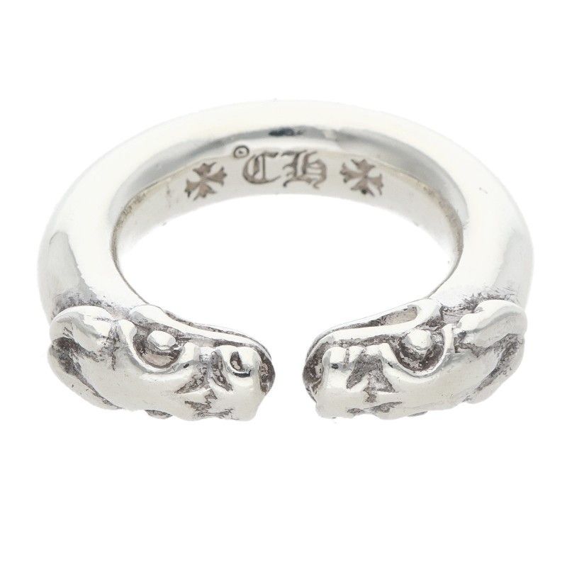 Chrome Hearts Double Dog Ring Dog Silver