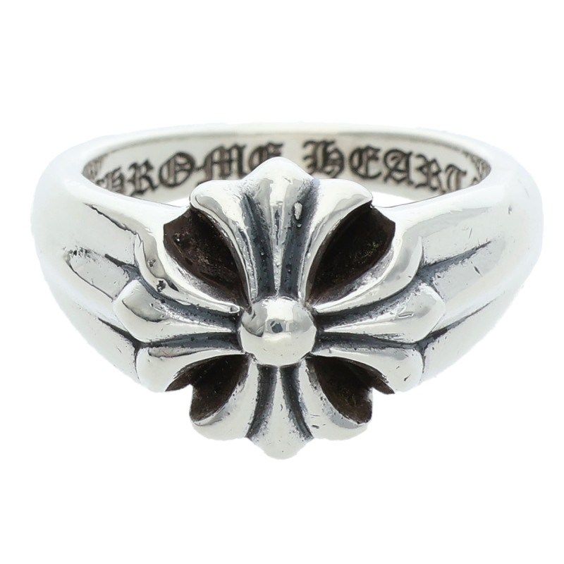 Chrome Hearts Cutout CH Pls Sml Small Plus Silver Ring