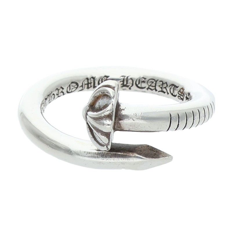 Chrome Hearts Nail Crsball Cross Ball Silver Ring