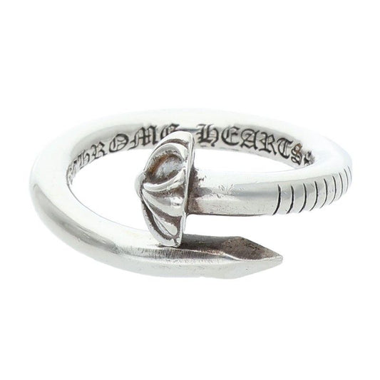 Chrome Hearts Nail Crsball Cross Ball Silver Ring