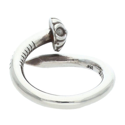 Chrome Hearts Nail Crsball Cross Ball Silver Ring — view 2