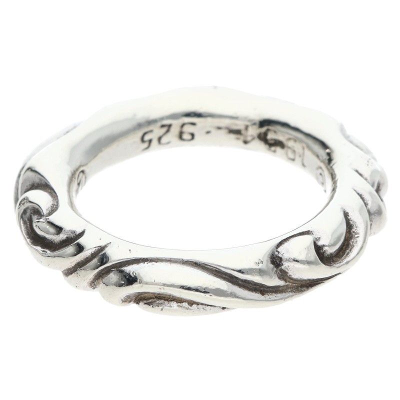 Chrome Hearts Scrl Band Scroll Silver Ring — view 2