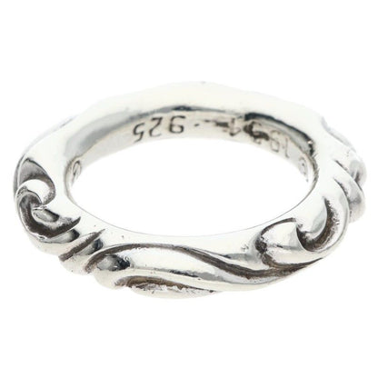 Chrome Hearts Scrl Band Scroll Silver Ring — view 2