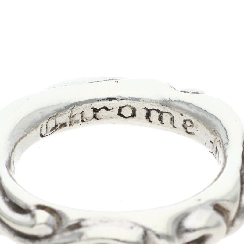 Chrome Hearts Scrl Band Scroll Silver Ring — view 3