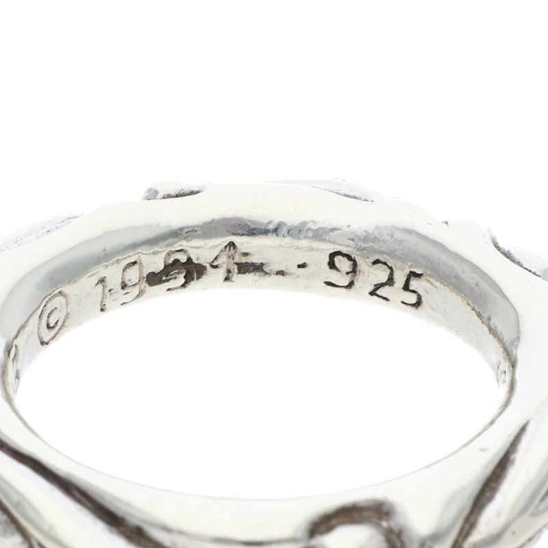Chrome Hearts Scrl Band Scroll Silver Ring — view 5