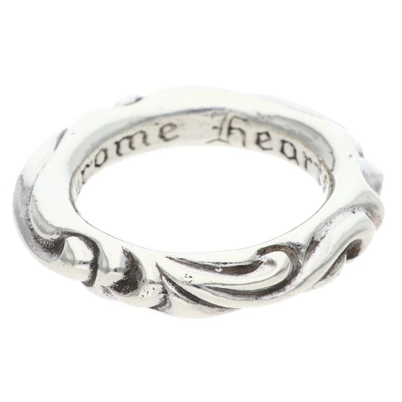 Chrome Hearts Scrl Band Scroll Silver Ring