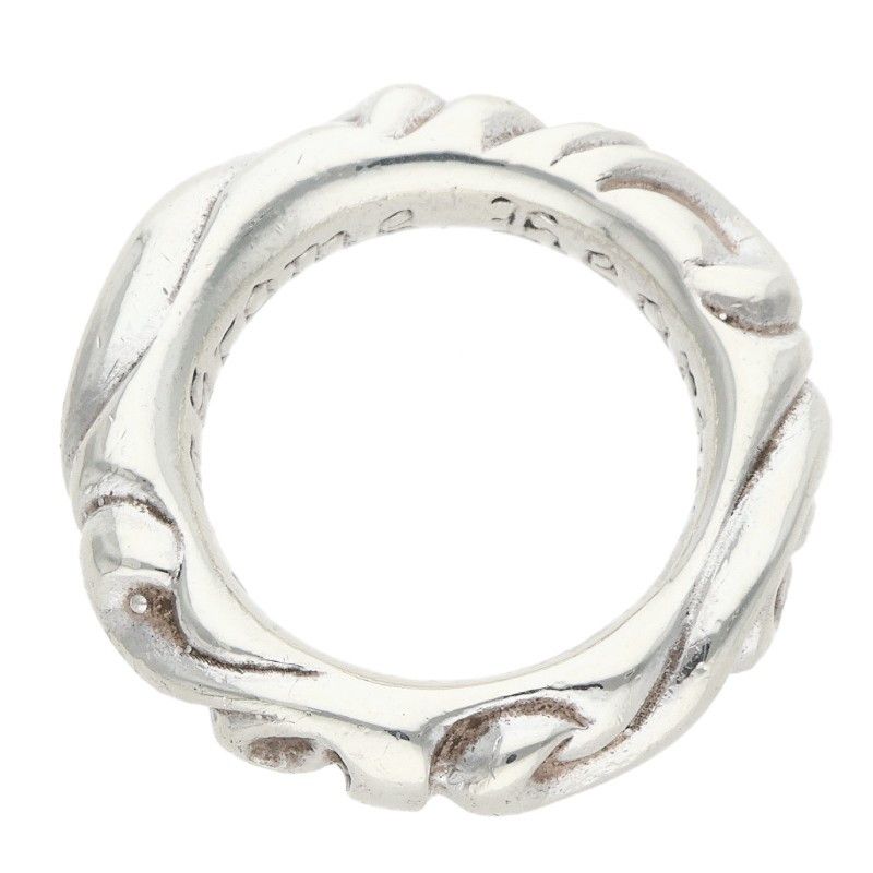Chrome Hearts Scrl Band Scroll Silver Ring — view 5
