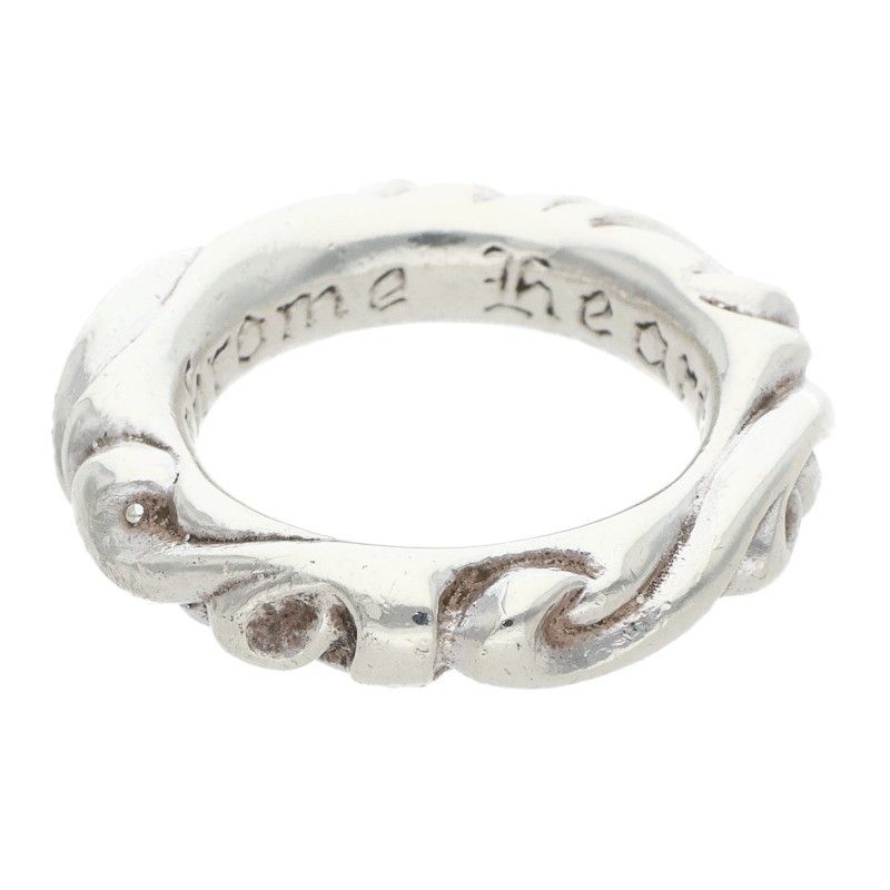 Chrome Hearts Scrl Band Scroll Silver Ring