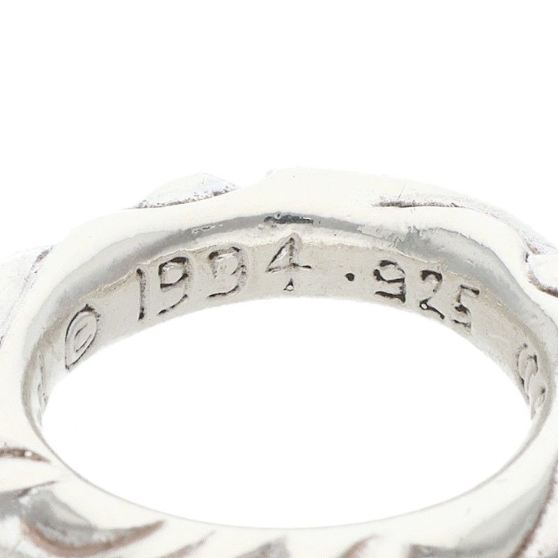 Chrome Hearts Scrl Band Scroll Silver Ring — view 4