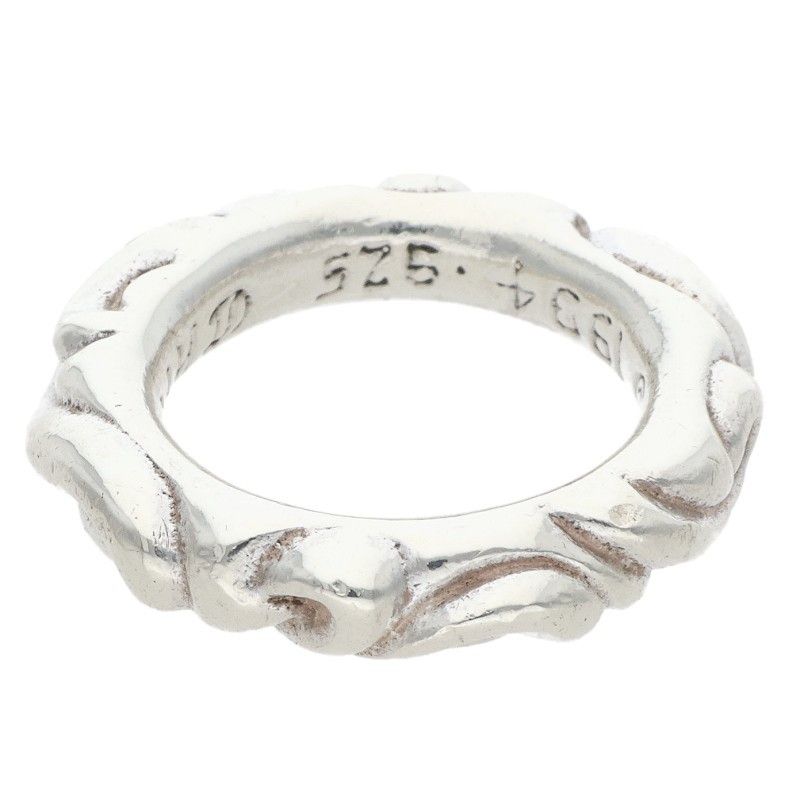 Chrome Hearts Scrl Band Scroll Silver Ring — view 2