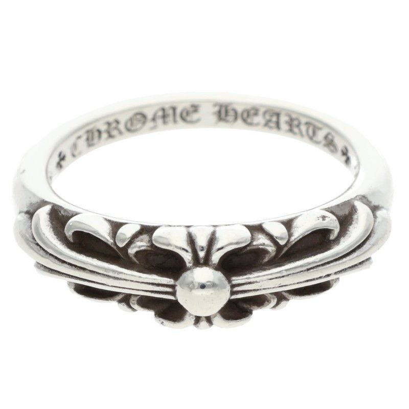 Chrome Hearts Baby Classic Floral Cross Silver Ring