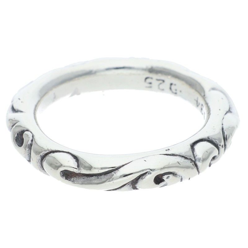Chrome Hearts Scrl Band Scroll Silver Ring — view 2
