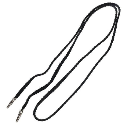 Chrome Hearts Leather Braid Scroll Silver Necklace — view 2