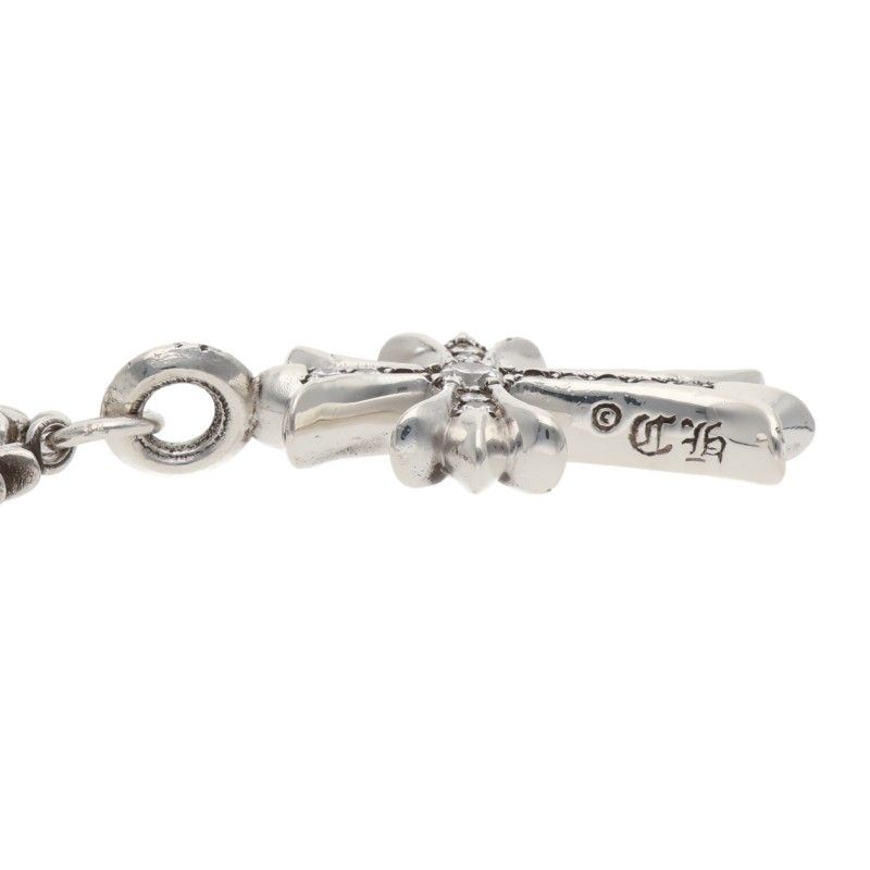 Chrome Hearts Tny Crs P Dia Tiny Fat Cross Pave Diamond Silver Necklace — view 4