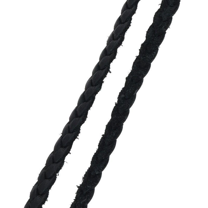 Chrome Hearts Leather Braid Scroll Silver Necklace — view 5