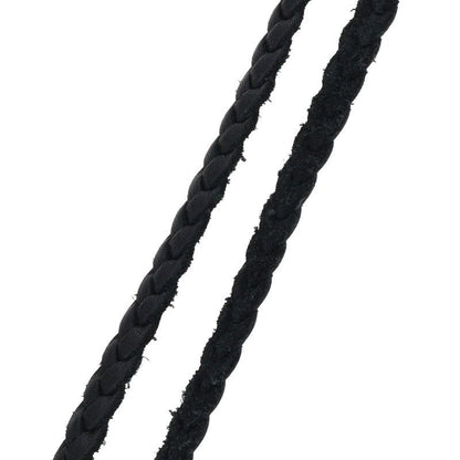 Chrome Hearts Leather Braid Scroll Silver Necklace — view 5