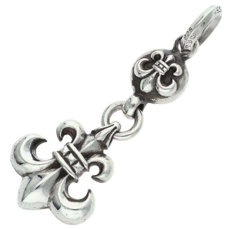 Chrome Hearts BS Fleur BS Flare Charm Silver Necklace — view 2
