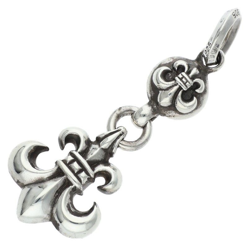 Chrome Hearts BS Fleur BS Flare Charm Silver Necklace