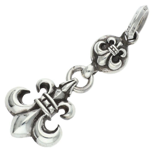 Chrome Hearts BS Fleur BS Flare Charm Silver Necklace