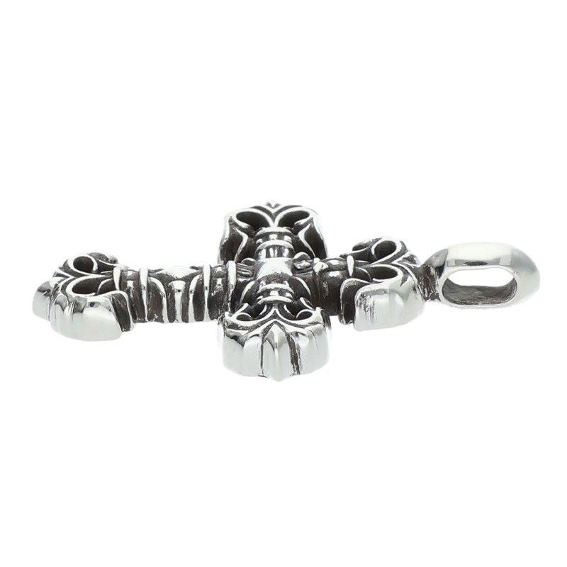 Chrome Hearts Charm Filigree Tiny Silver Necklace — view 5
