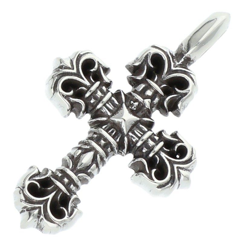 Chrome Hearts Charm Filigree Tiny Silver Necklace
