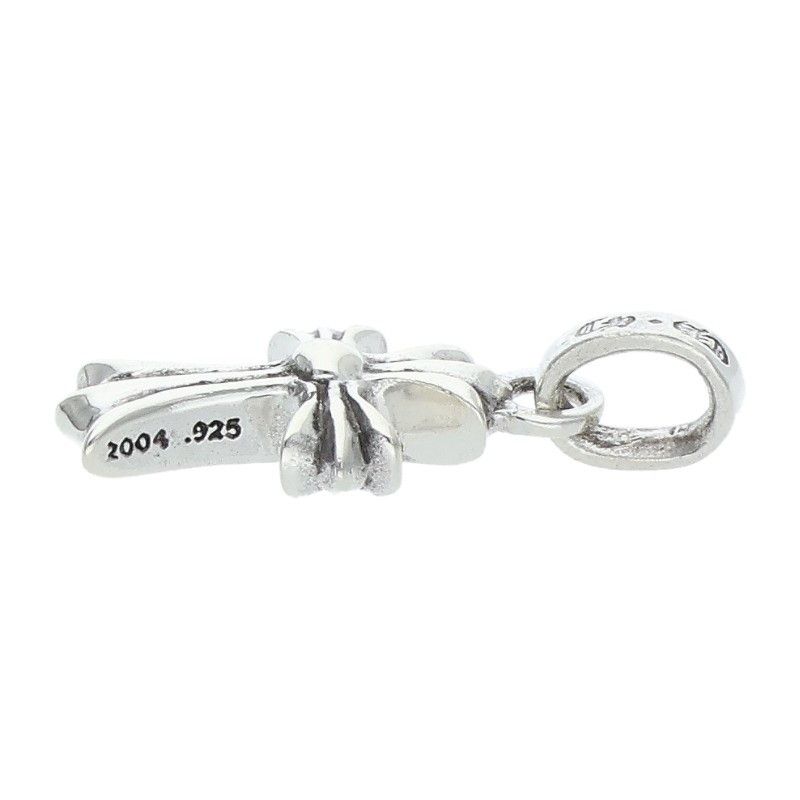 Chrome Hearts Crs Baby Fat P Dmnd Fat Pave Diamond Charm Silver Necklace — view 4