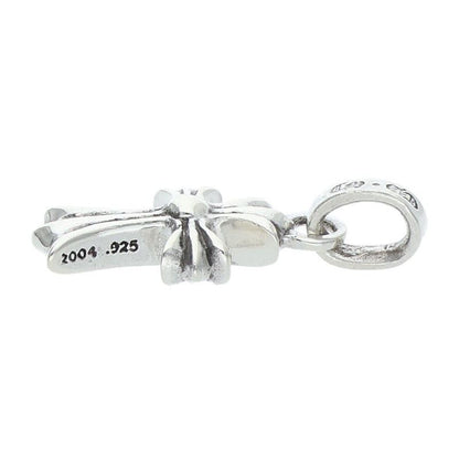 Chrome Hearts Crs Baby Fat P Dmnd Fat Pave Diamond Charm Silver Necklace — view 4