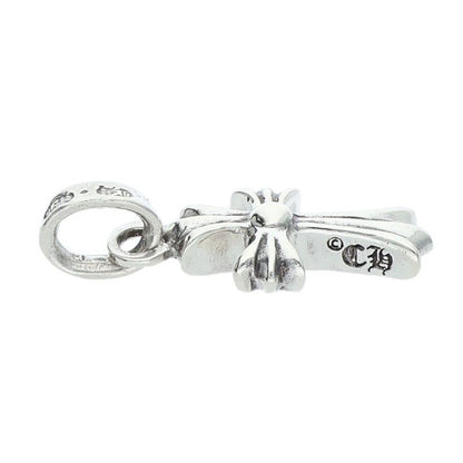 Chrome Hearts Crs Baby Fat P Dmnd Fat Pave Diamond Charm Silver Necklace — view 3