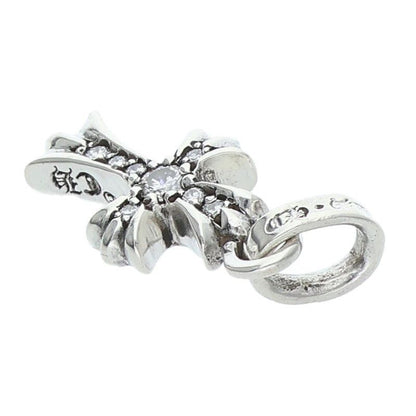 Chrome Hearts Crs Baby Fat P Dmnd Fat Pave Diamond Charm Silver Necklace — view 5