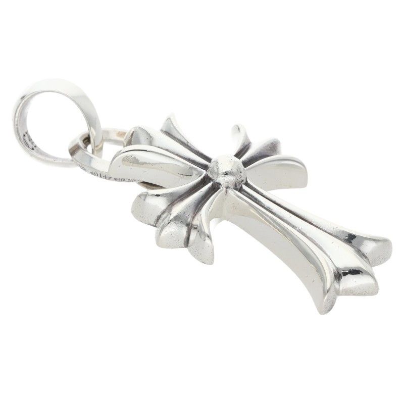 Chrome Hearts CH Crs Sml Bale Small CH Cross Silver Necklace — view 5