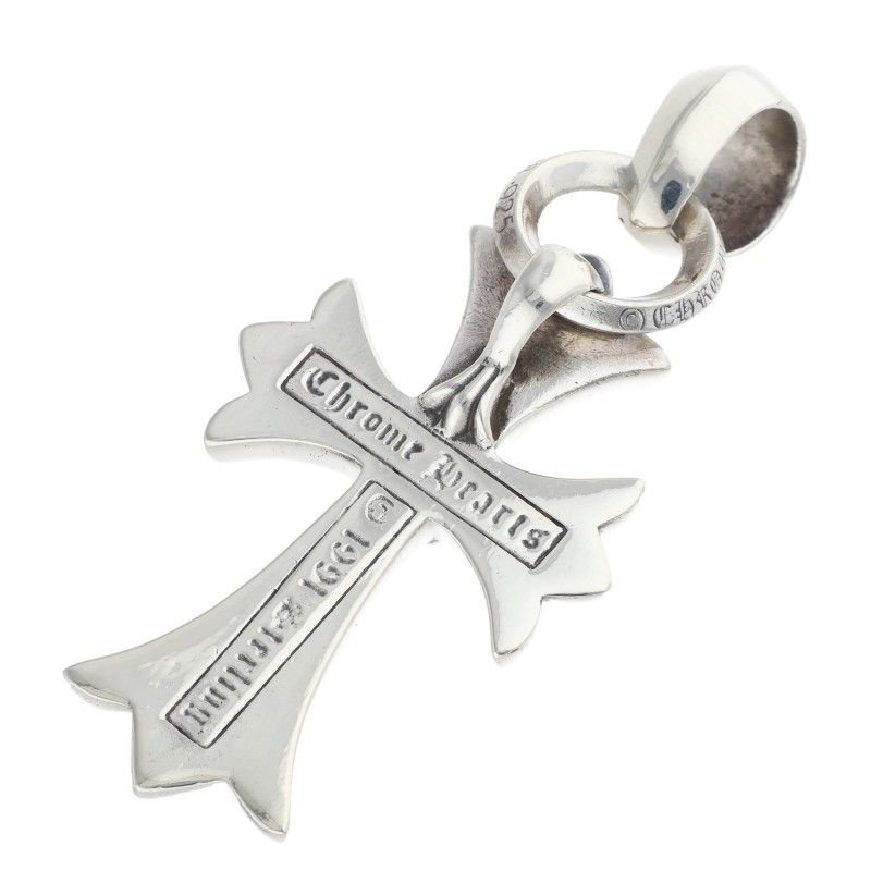 Chrome Hearts CH Crs Sml Bale Small CH Cross Silver Necklace — view 2