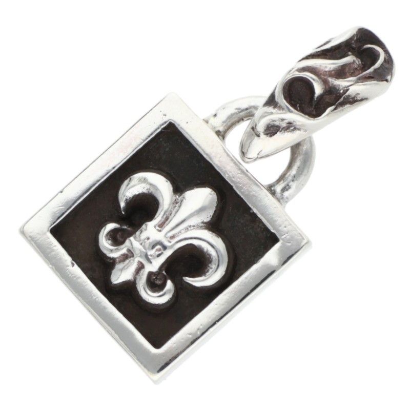 Chrome Hearts Framed BS Fluer BS Flare Charm Silver Necklace