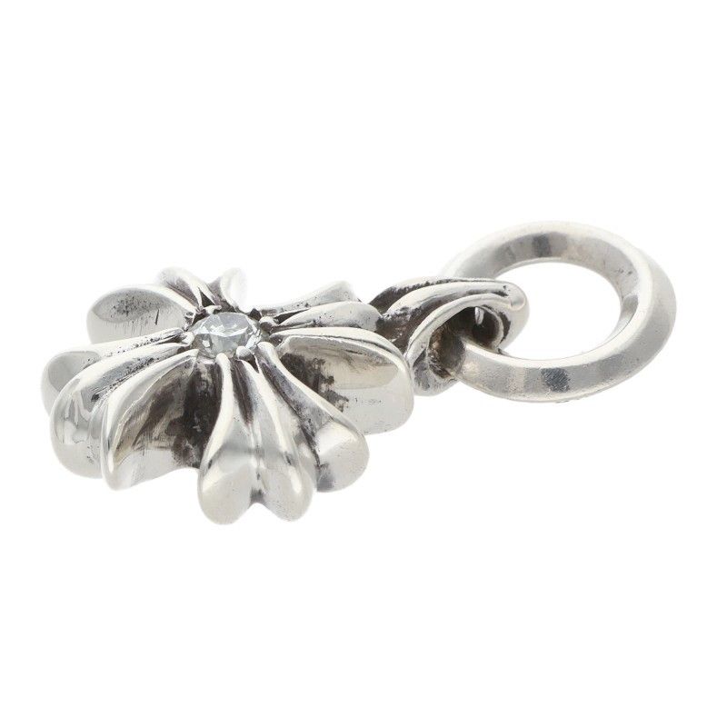 Chrome Hearts Charm CH Plus Dia CH Diamond Silver Necklace — view 4