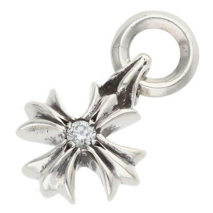 Chrome Hearts Charm CH Plus Dia CH Diamond Silver Necklace