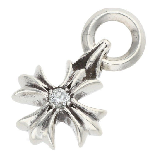 Chrome Hearts Charm CH Plus Dia CH Diamond Silver Necklace