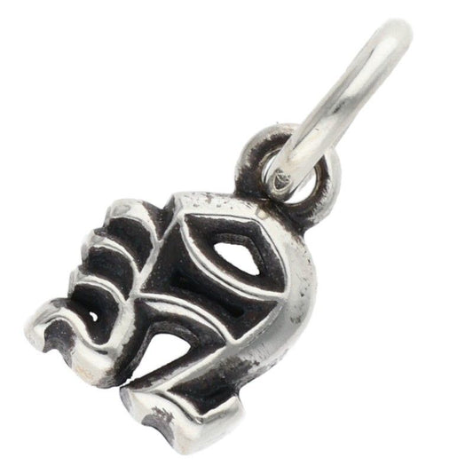 Chrome Hearts Stack Alphabet Charm Initial Silver Necklace