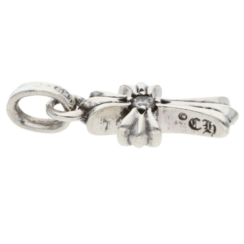 Chrome Hearts Crs Baby Fat Dmnd Fat 1 Diamond on Both Sides Charm Silver — view 3