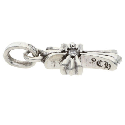 Chrome Hearts Crs Baby Fat Dmnd Fat 1 Diamond on Both Sides Charm Silver — view 3