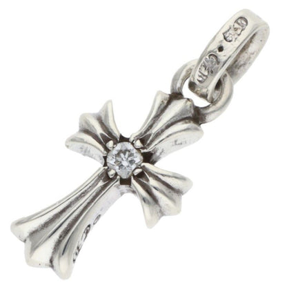 Chrome Hearts Crs Baby Fat Dmnd Fat 1 Diamond on Both Sides Charm Silver
