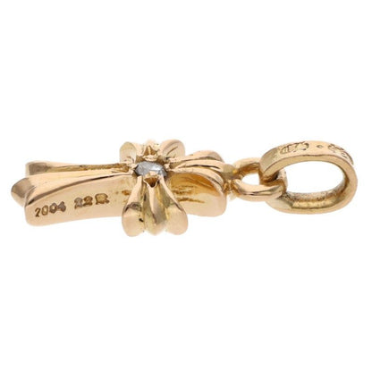 Chrome Hearts 22k Crs Baby Fat Dmnd Fat 1 Diamond on Both Sides Charm Gold — view 5