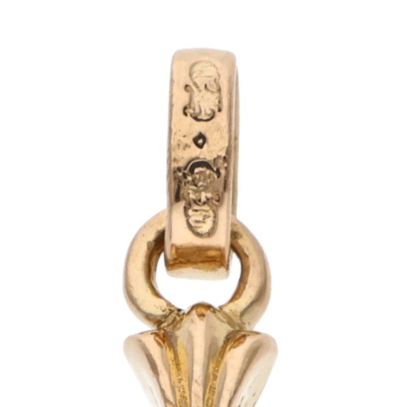 Chrome Hearts 22k Crs Baby Fat Dmnd Fat 1 Diamond on Both Sides Charm Gold — view 3