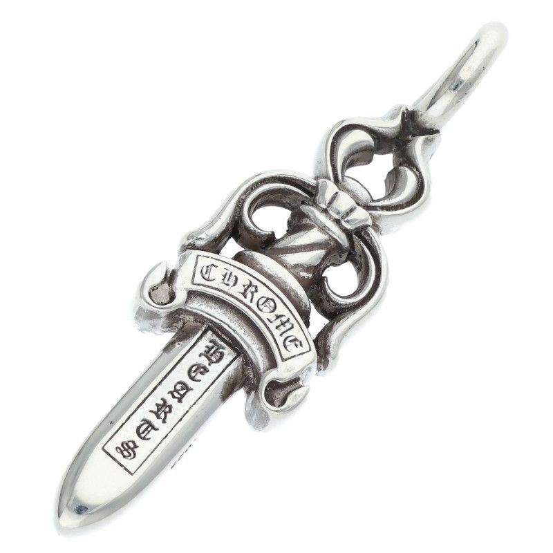 Chrome Hearts Double Dagger Pendant Silver Necklace — view 2
