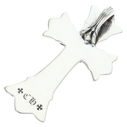 Chrome Hearts Dbl CH Crs Sml Small Double CH Cross Pendant Silver Necklace — view 2