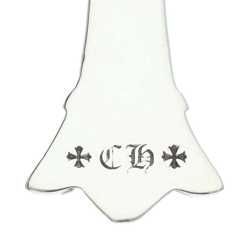 Chrome Hearts Dbl CH Crs Sml Small Double CH Cross Pendant Silver Necklace — view 4