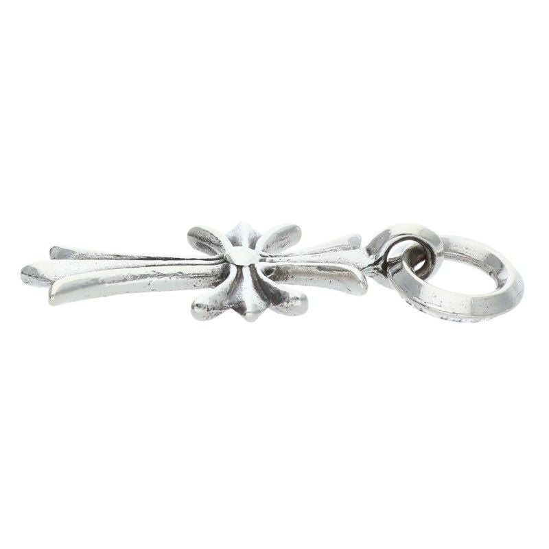 Chrome Hearts Tiny CH Cross Charm Silver Necklace — view 5