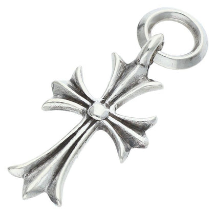 Chrome Hearts Tiny CH Cross Charm Silver Necklace