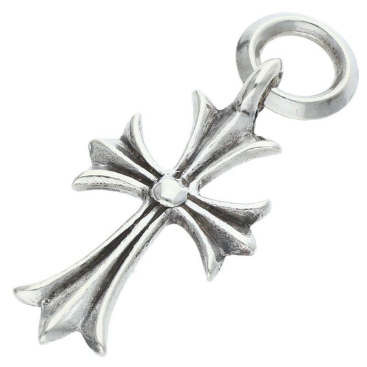 Chrome Hearts Tiny CH Cross Charm Silver Necklace