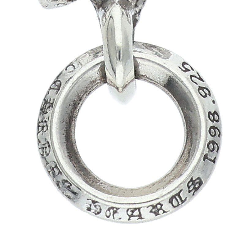 Chrome Hearts Tiny CH Cross Charm Silver Necklace — view 3